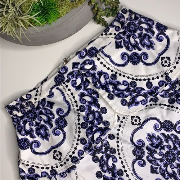 Xenia Boutique brocade Peplum Style Regal Print micro Mini skirt 12 - Picture 2 of 8